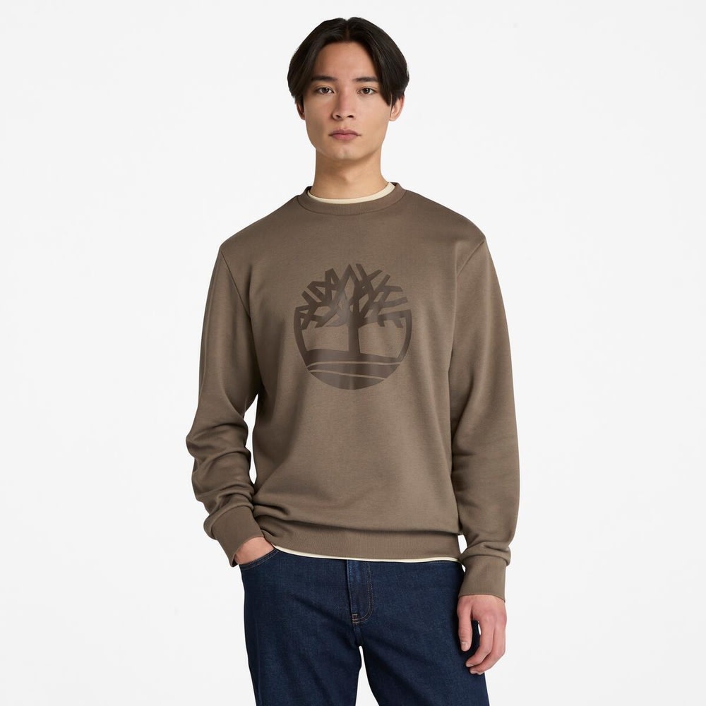 ブラッシュバック クルーネック スウェットシャツ メンズ image number 0