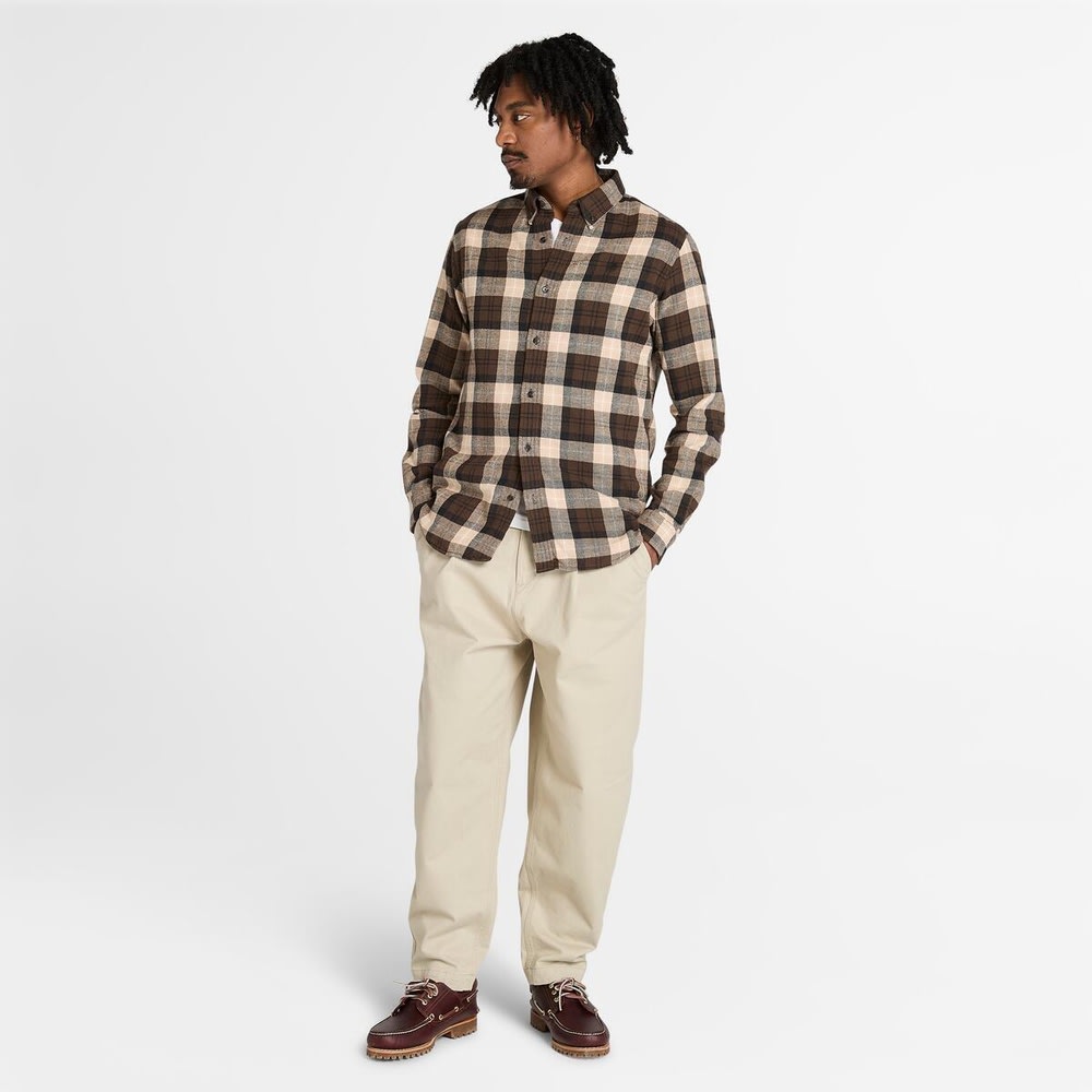 ミッドウェイト フランネルチェック シャツ メンズ image number 1