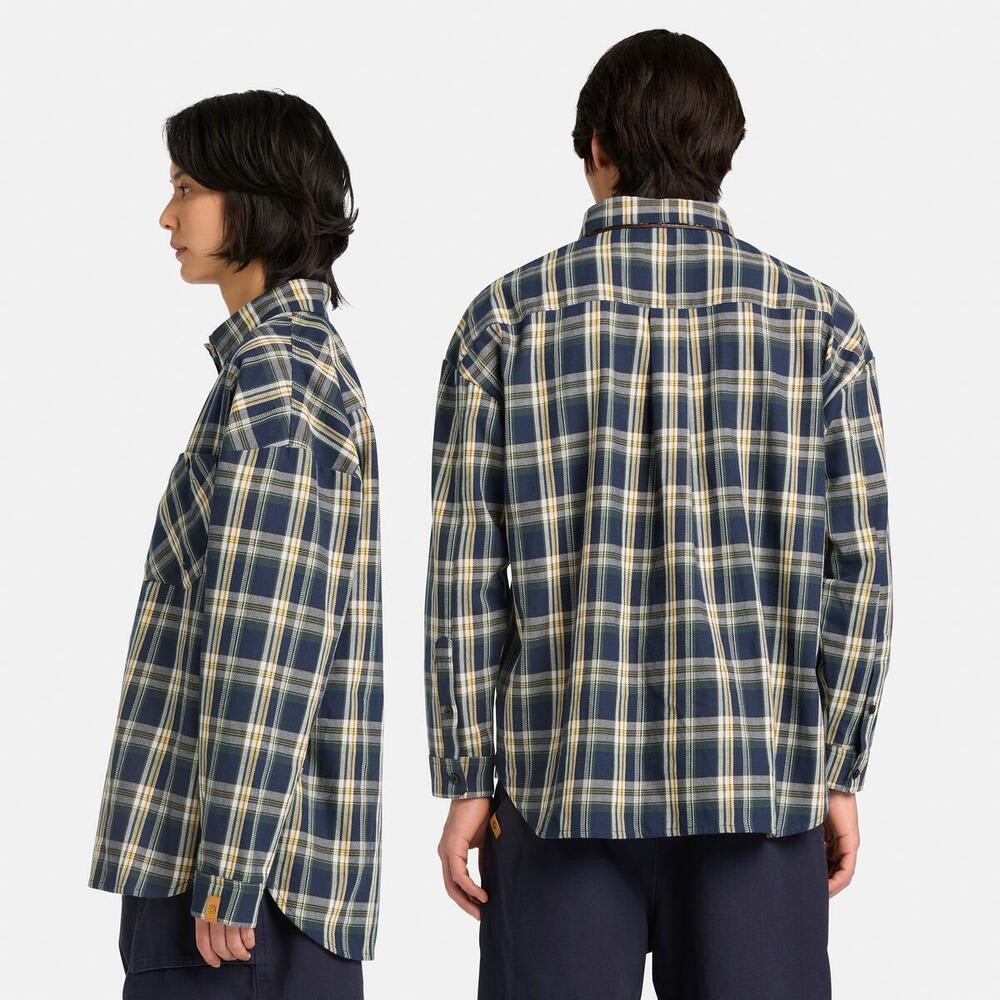 【TOKYO DESIGN COLLECTIVE】ヤーン ダイ プレイド 長袖 シャツ ユニセックス image number 1