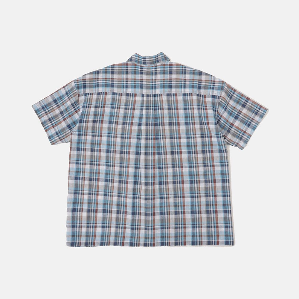 4月発売予定【TOKYO DESIGN COLLECTIVE】リネン ブレンド ヤーン ダイ プレイド 半袖 シャツ ユニセックス image number 5