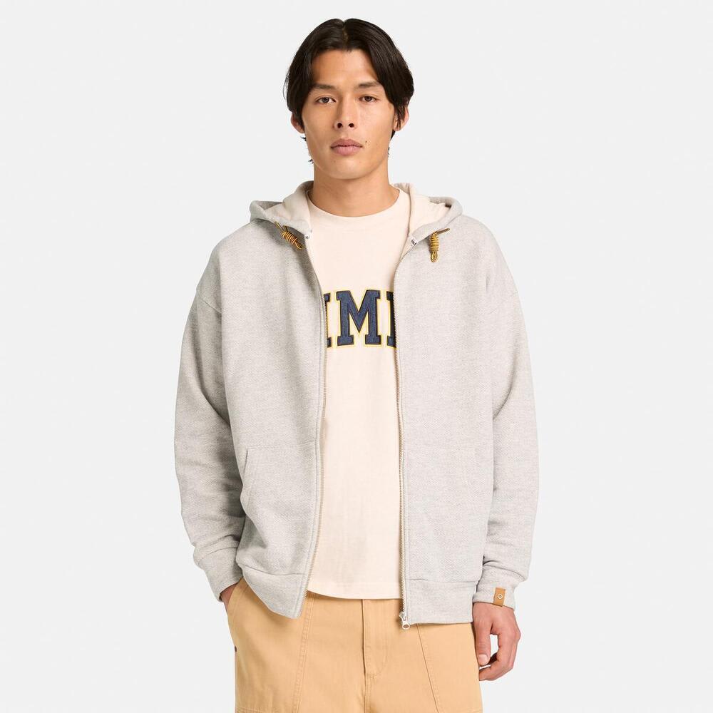 【TOKYO DESIGN COLLECTIVE】ヘリンボーン フルジップ スウェットシャツ ユニセックス image number 0