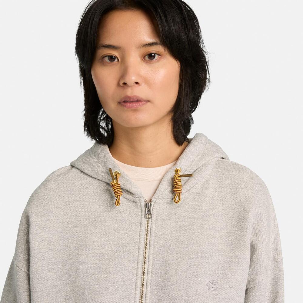 【TOKYO DESIGN COLLECTIVE】ヘリンボーン フルジップ スウェットシャツ ユニセックス image number 2