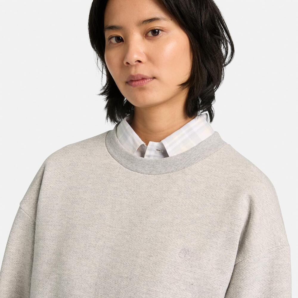 【TOKYO DESIGN COLLECTIVE】ヘリンボーン クルー スウェットシャツ ユニセックス image number 3