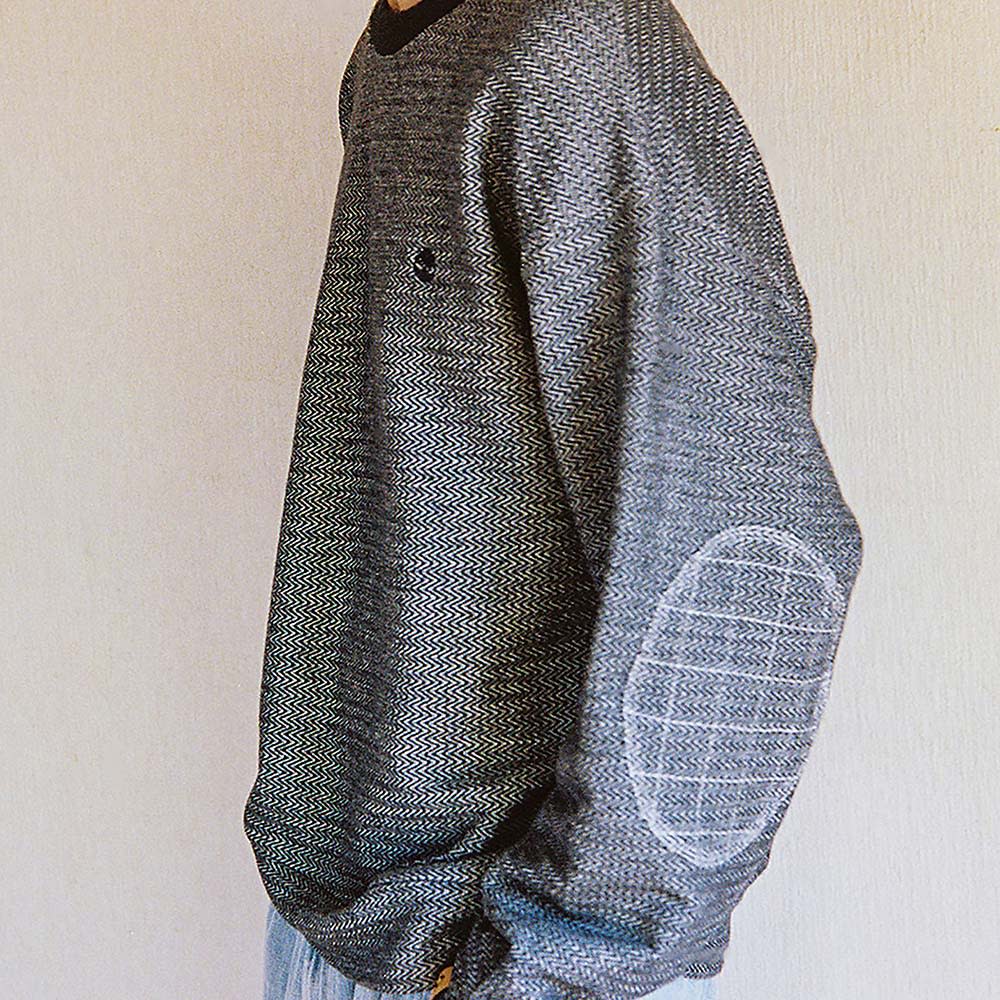 【TOKYO DESIGN COLLECTIVE】ヘリンボーン クルー スウェットシャツ ユニセックス image number 3