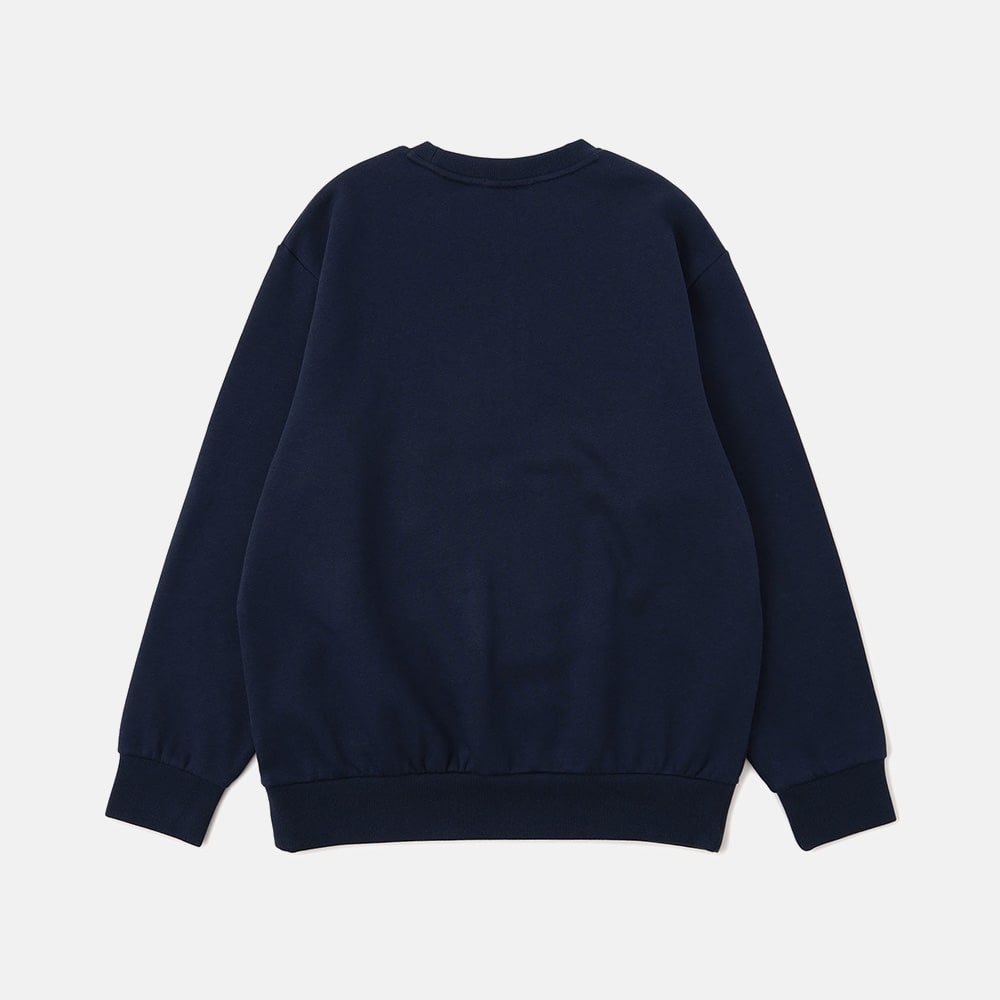 シリコン バッジ クルーネック スウェット シャツ メンズ image number 1