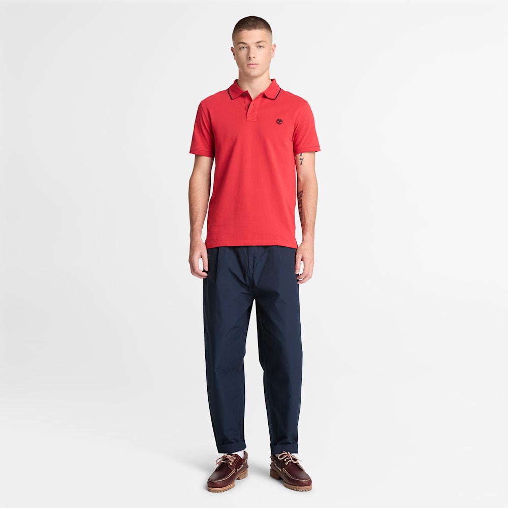 ポプリン ワン プリーツ チノ パンツ メンズ image number 8