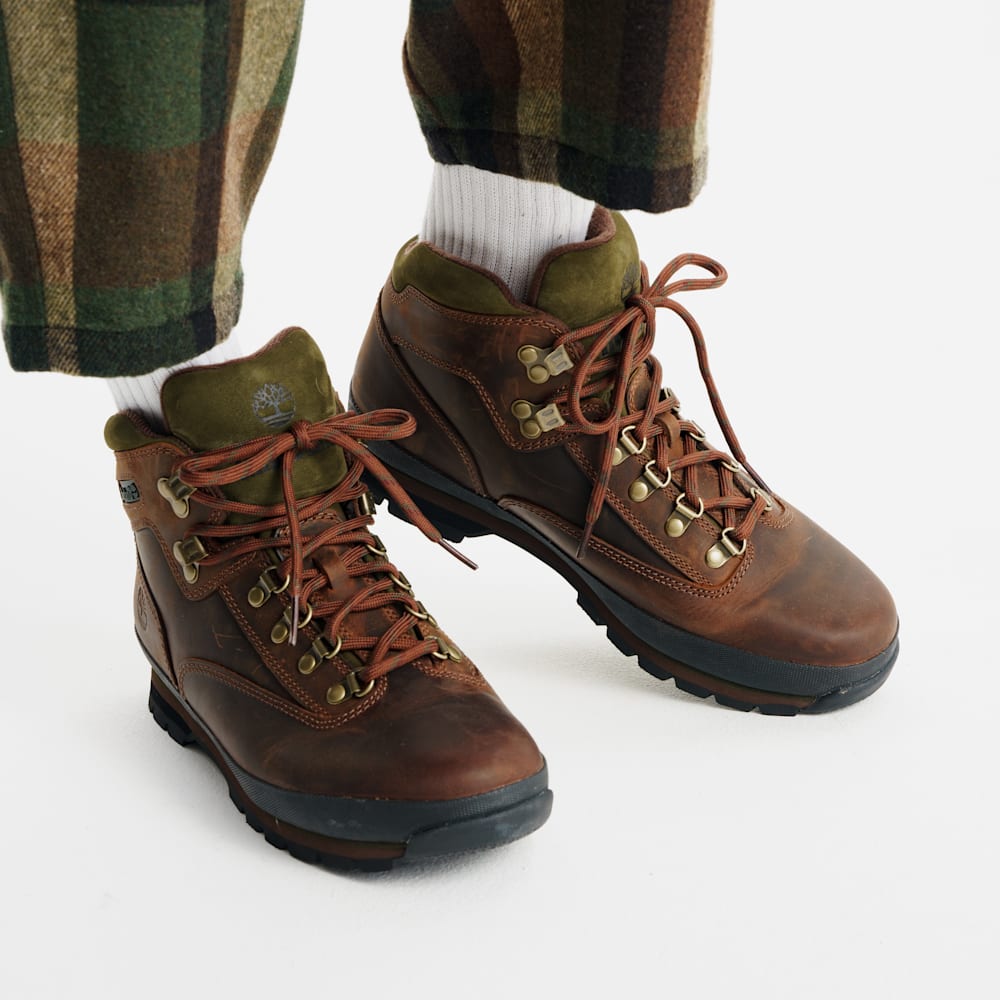 【定番】メンズ ユーロ ハイカー ハイキング ブーツ - ブラウン