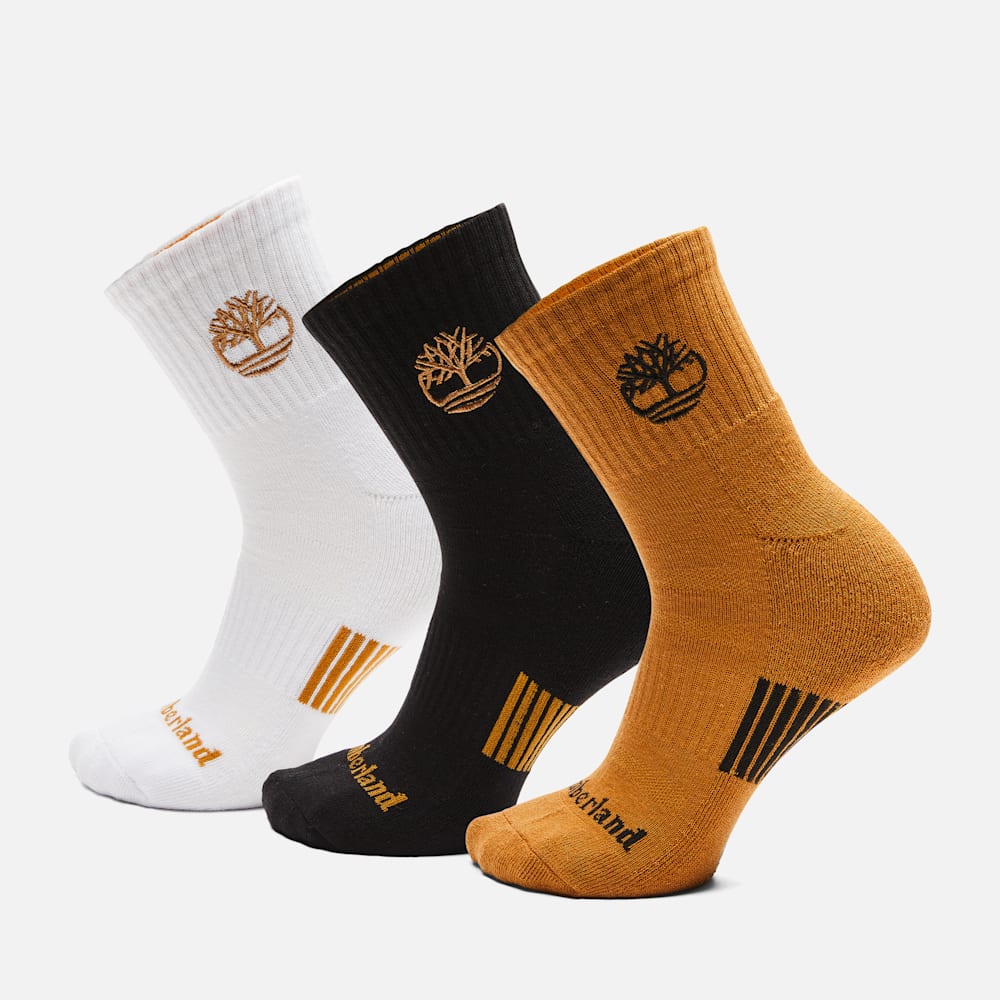 3ペア ニューマーケット ビレッジ イエロー ショーティー クルー ソックス メンズ