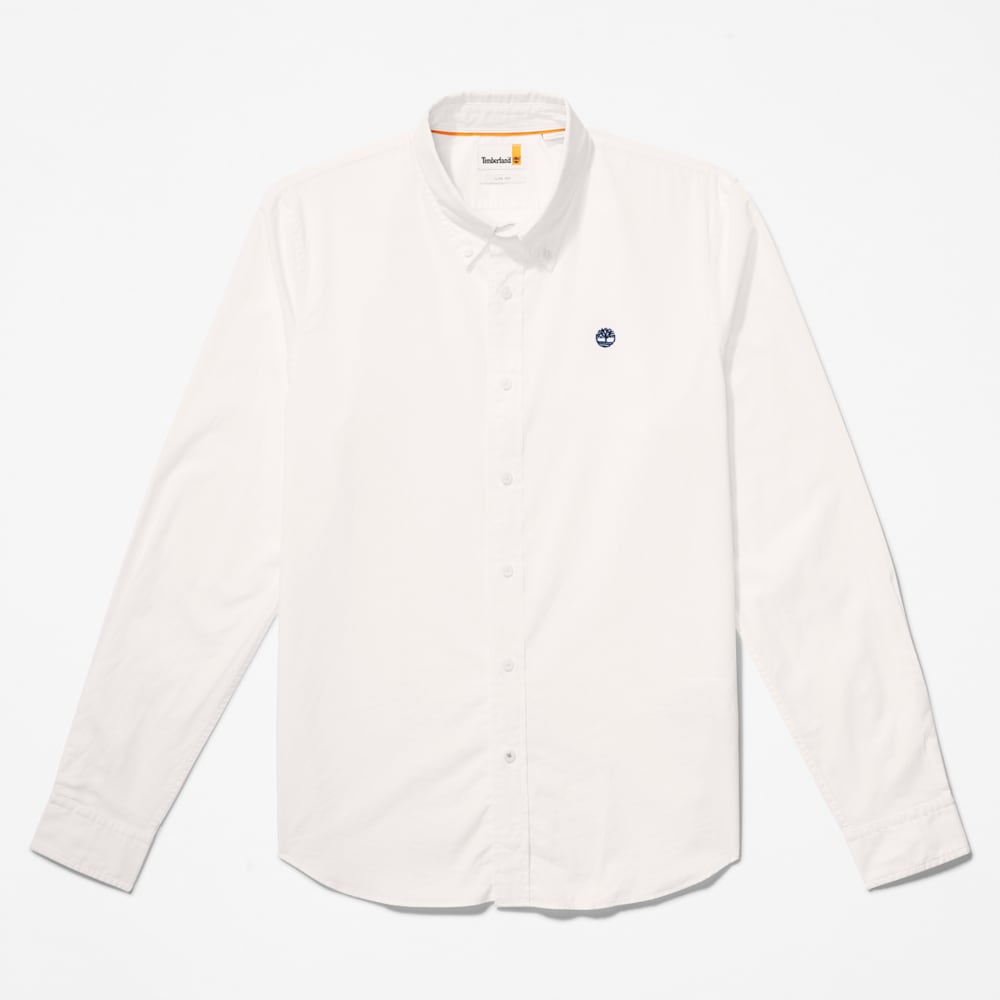 長袖 ウォッシュド ポプリン シャツ メンズ