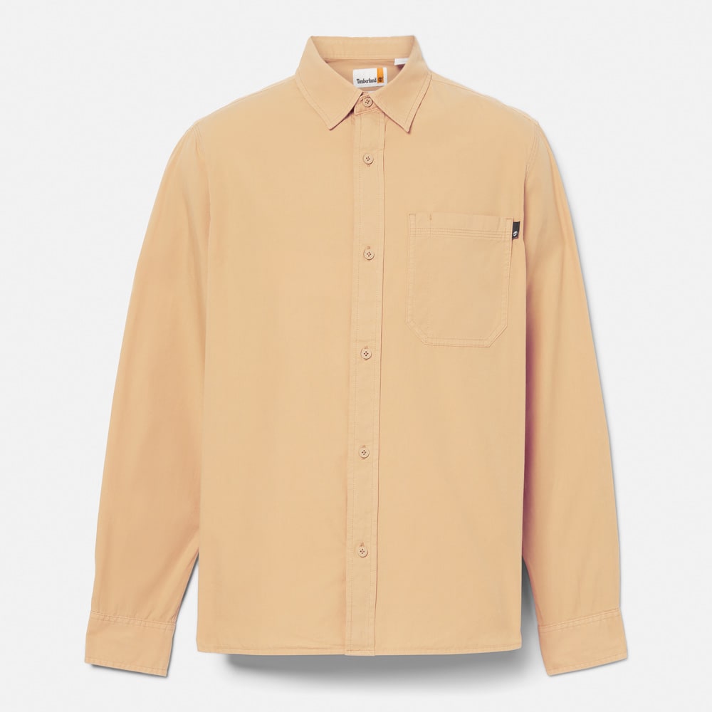 ガーメント ダイ ポプリン シャツ メンズ