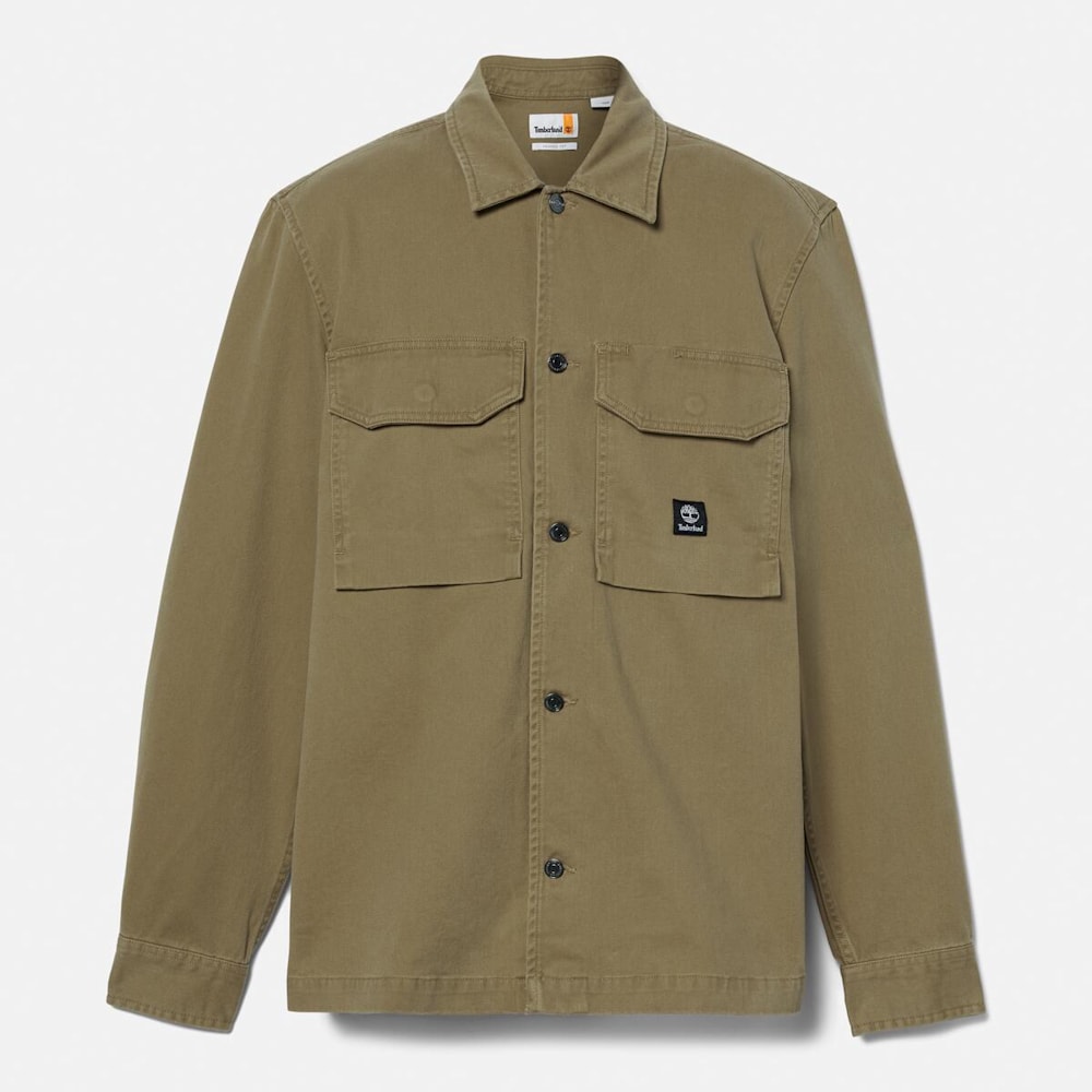 ウォッシュド ヘビー ツイル オーバーシャツ メンズ
