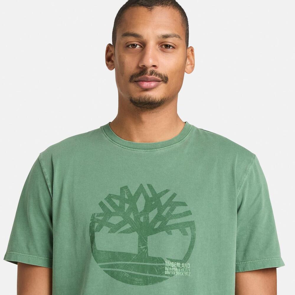 ガーメント ダイ ロゴ グラフィック 半袖 Tシャツ メンズ