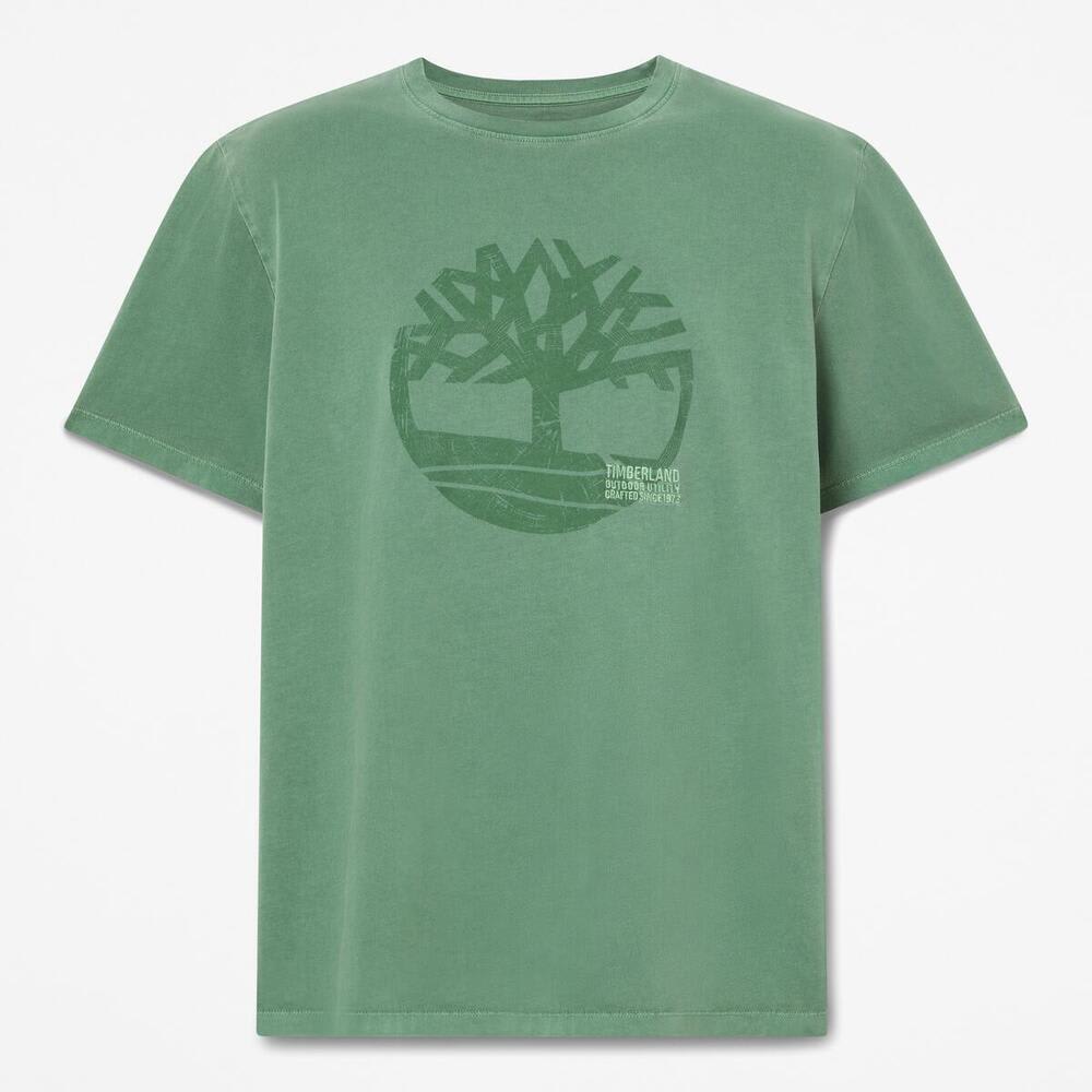 ガーメント ダイ ロゴ グラフィック 半袖 Tシャツ メンズ