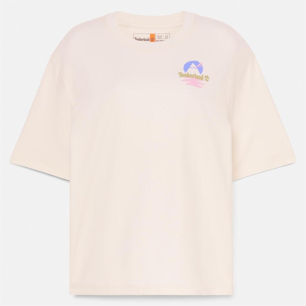 ティンバーフレッシュ フロント バック グラフィック 半袖 Tシャツ レディース