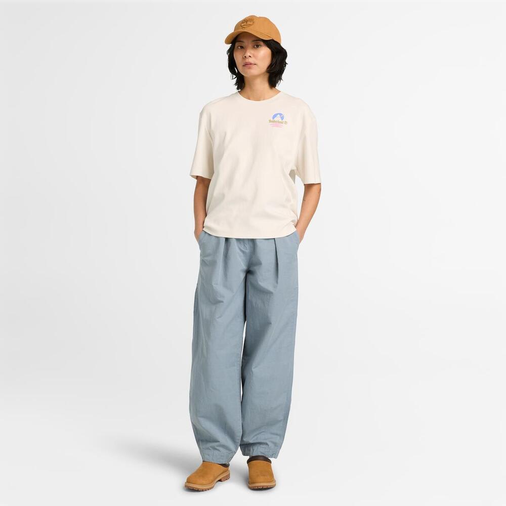 ティンバーフレッシュ フロント バック グラフィック 半袖 Tシャツ レディース