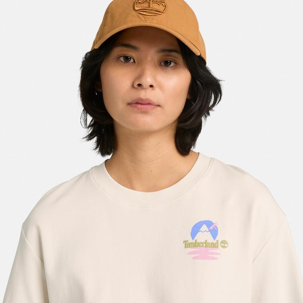 ティンバーフレッシュ フロント バック グラフィック 半袖 Tシャツ レディース