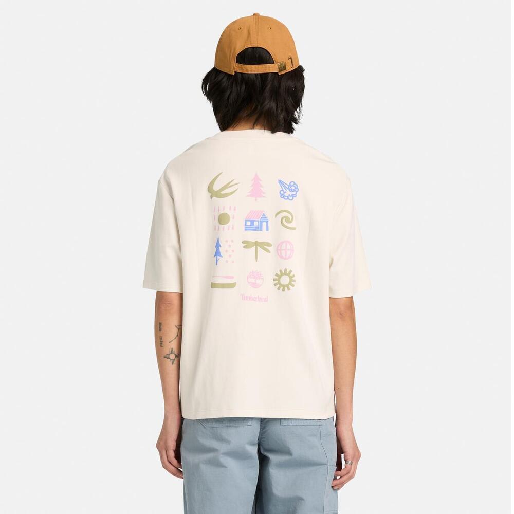 ティンバーフレッシュ フロント バック グラフィック 半袖 Tシャツ レディース