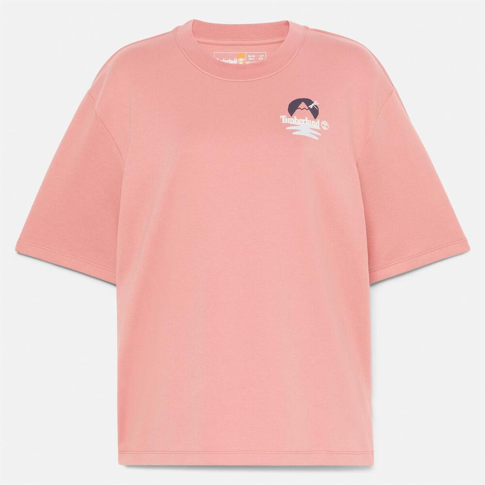 ティンバーフレッシュ フロント バック グラフィック 半袖 Tシャツ レディース