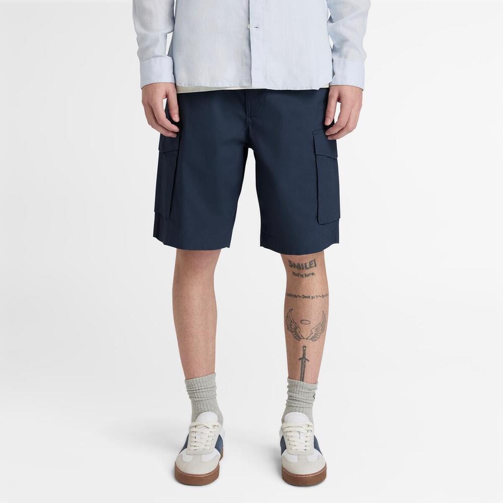 ポプリン カーゴ ショーツ メンズ