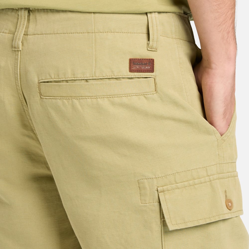 コットンリネン カーゴ ショーツ メンズ