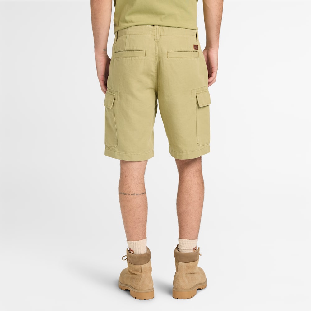 コットンリネン カーゴ ショーツ メンズ