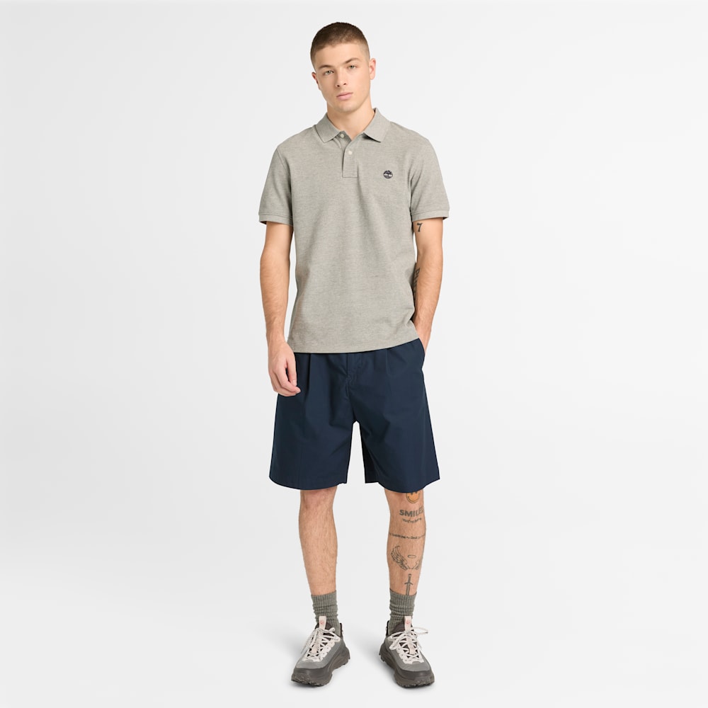 ポプリン プリーテッド チノ ショーツ メンズ