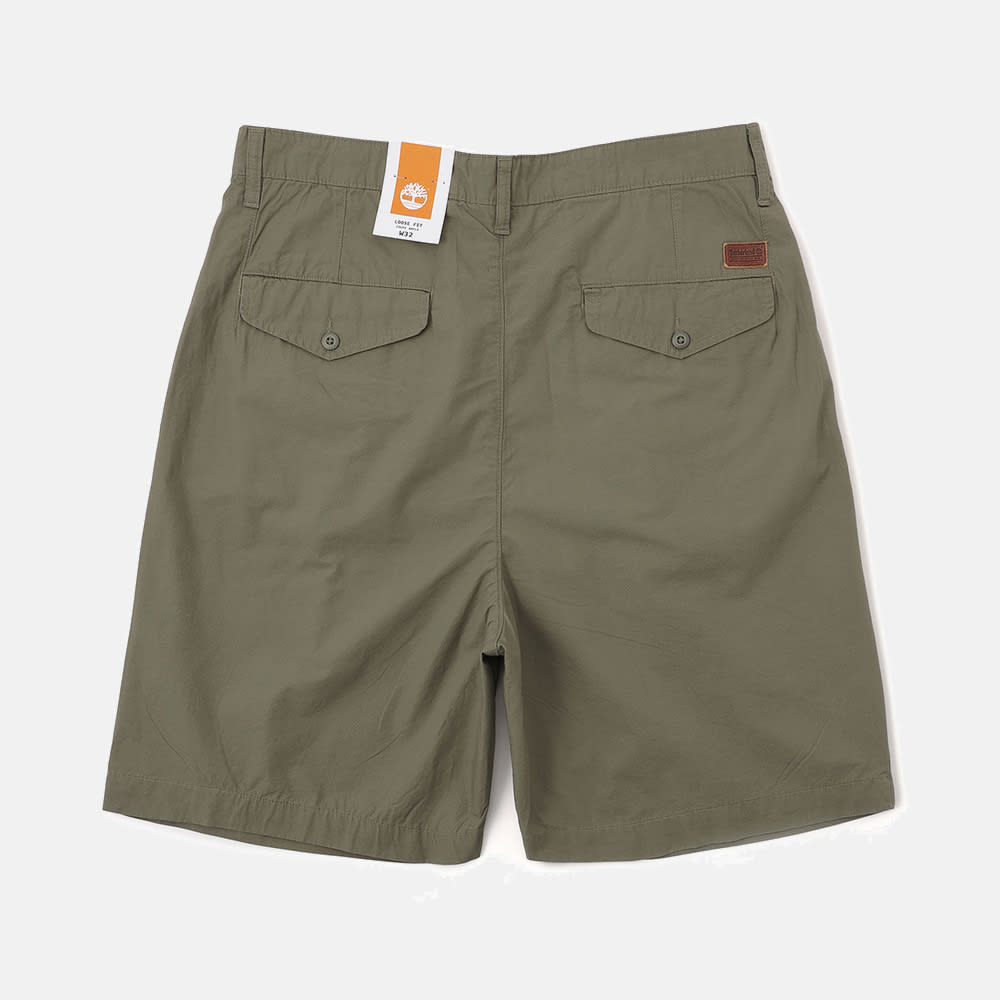 ポプリン プリーテッド チノ ショーツ メンズ