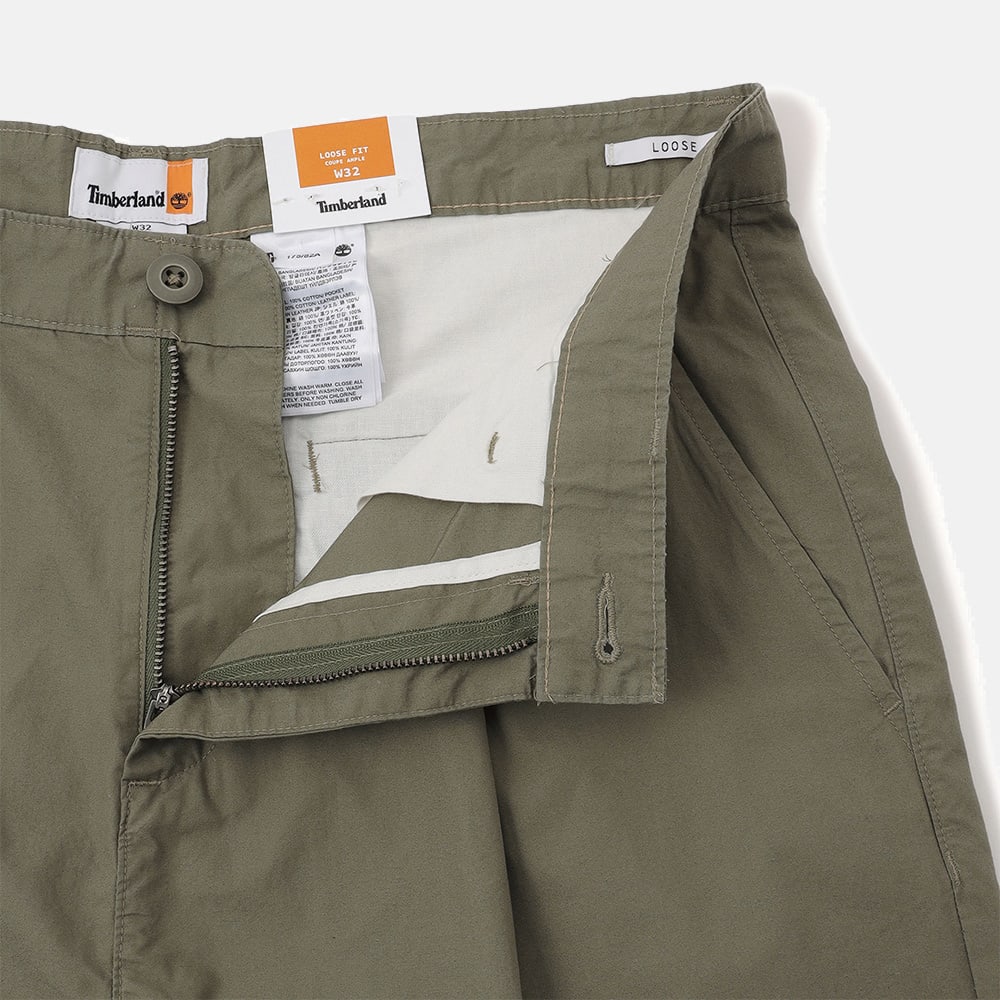 ポプリン プリーテッド チノ ショーツ メンズ