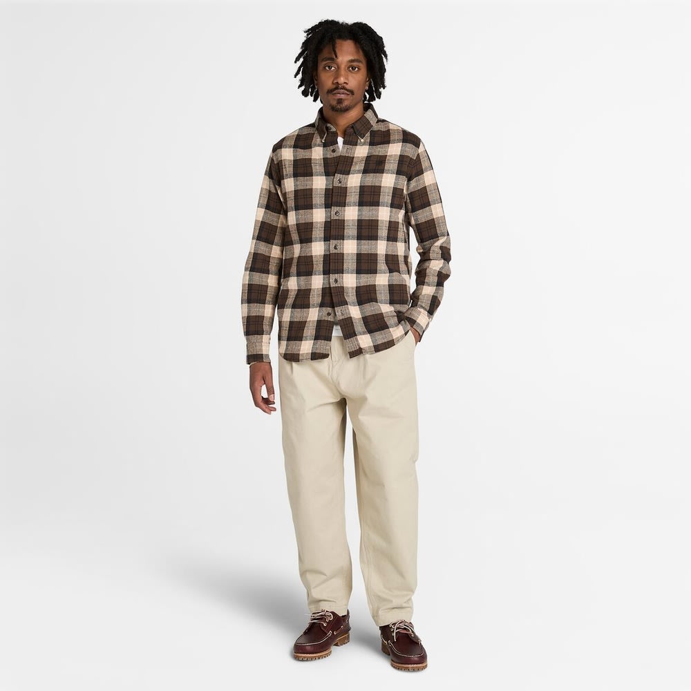 ウォッシュド ビーチド ツイル プリーツ パンツ メンズ