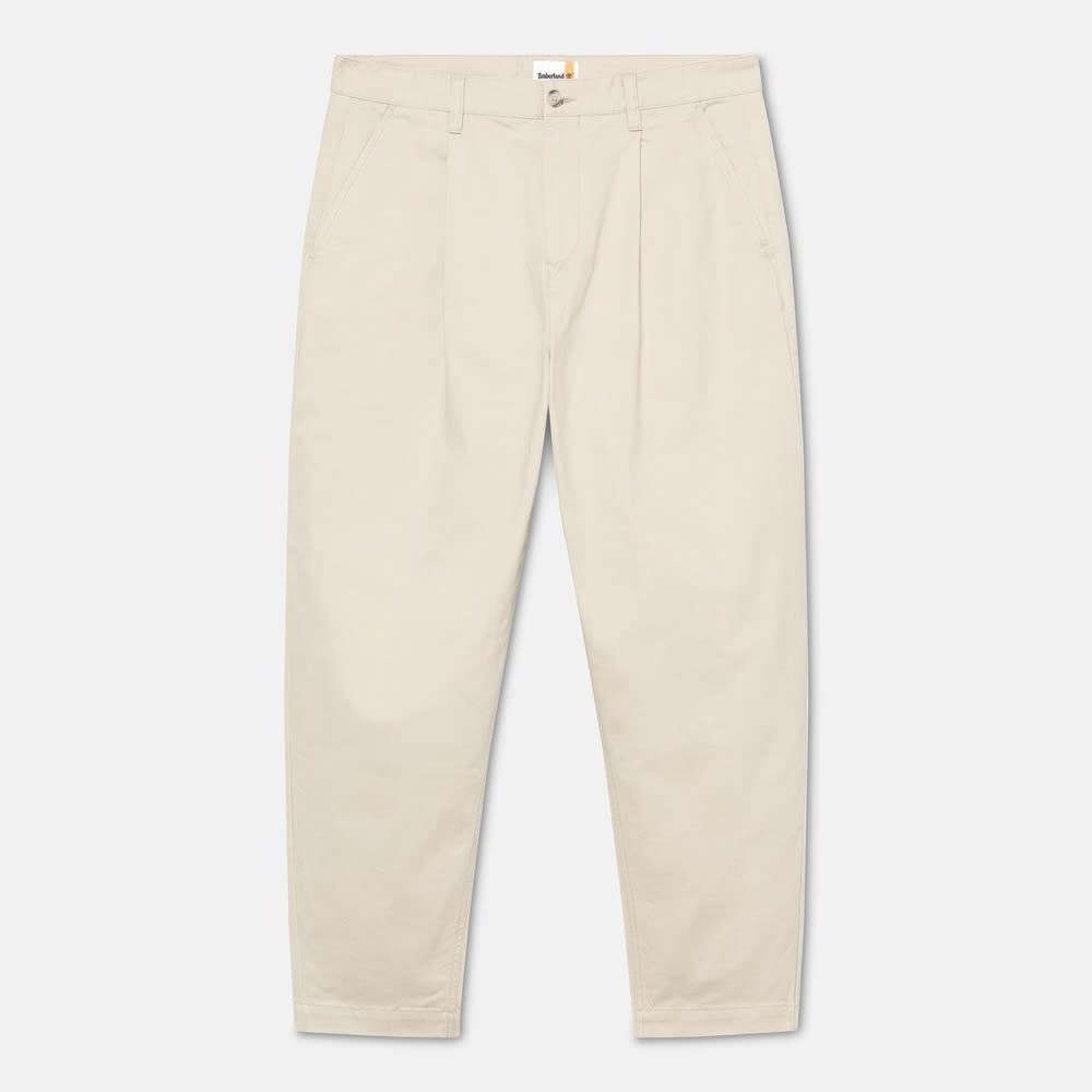 ウォッシュド ビーチド ツイル プリーツ パンツ メンズ