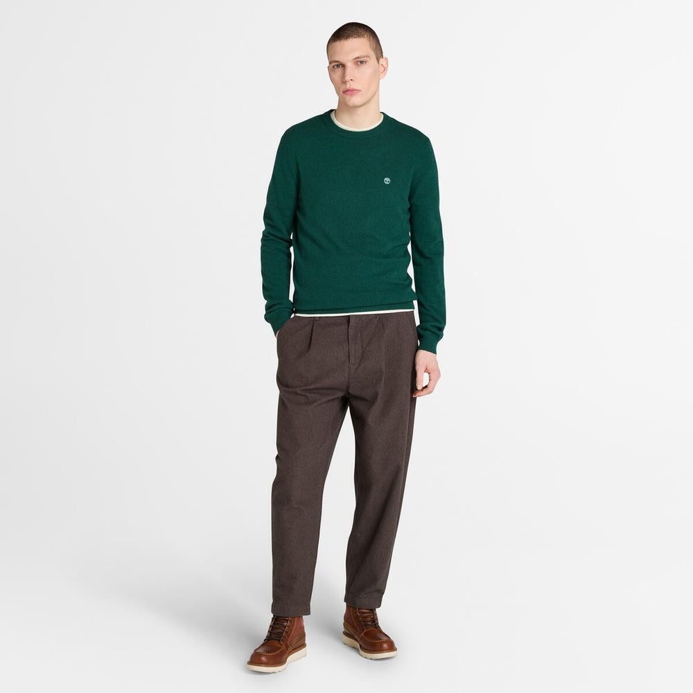 ヘリンボーン プリーツ チノ パンツ メンズ