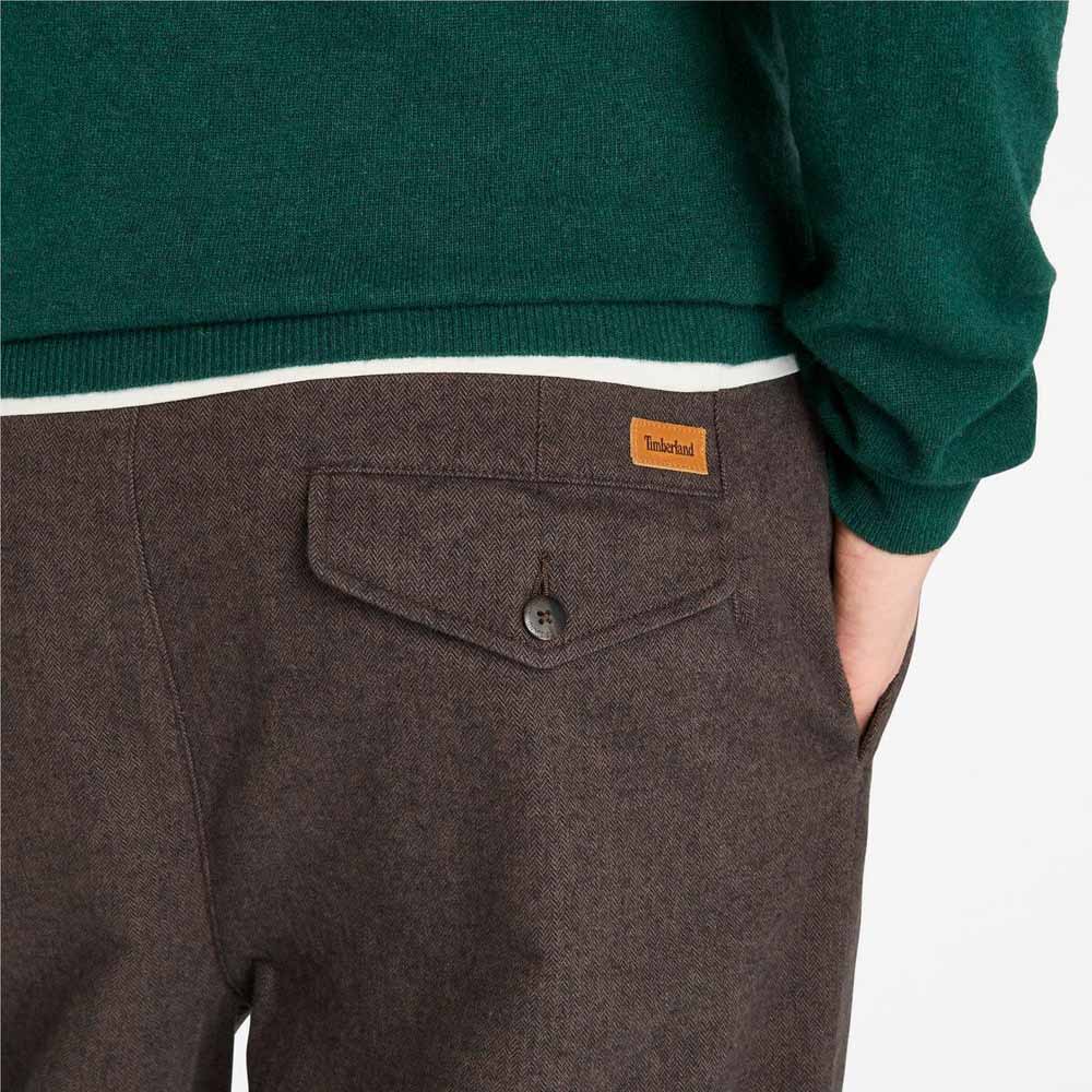 ヘリンボーン プリーツ チノ パンツ メンズ