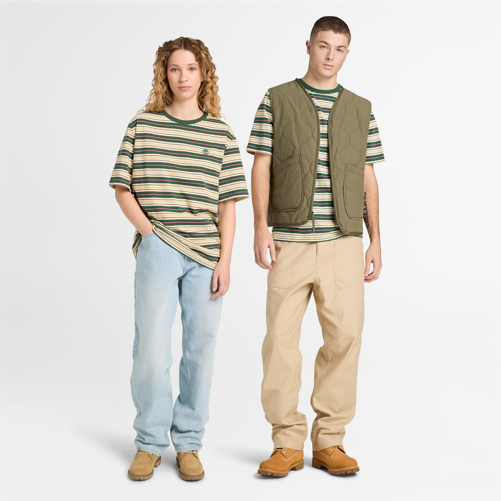 ストライプ 半袖 Tシャツ ユニセックス