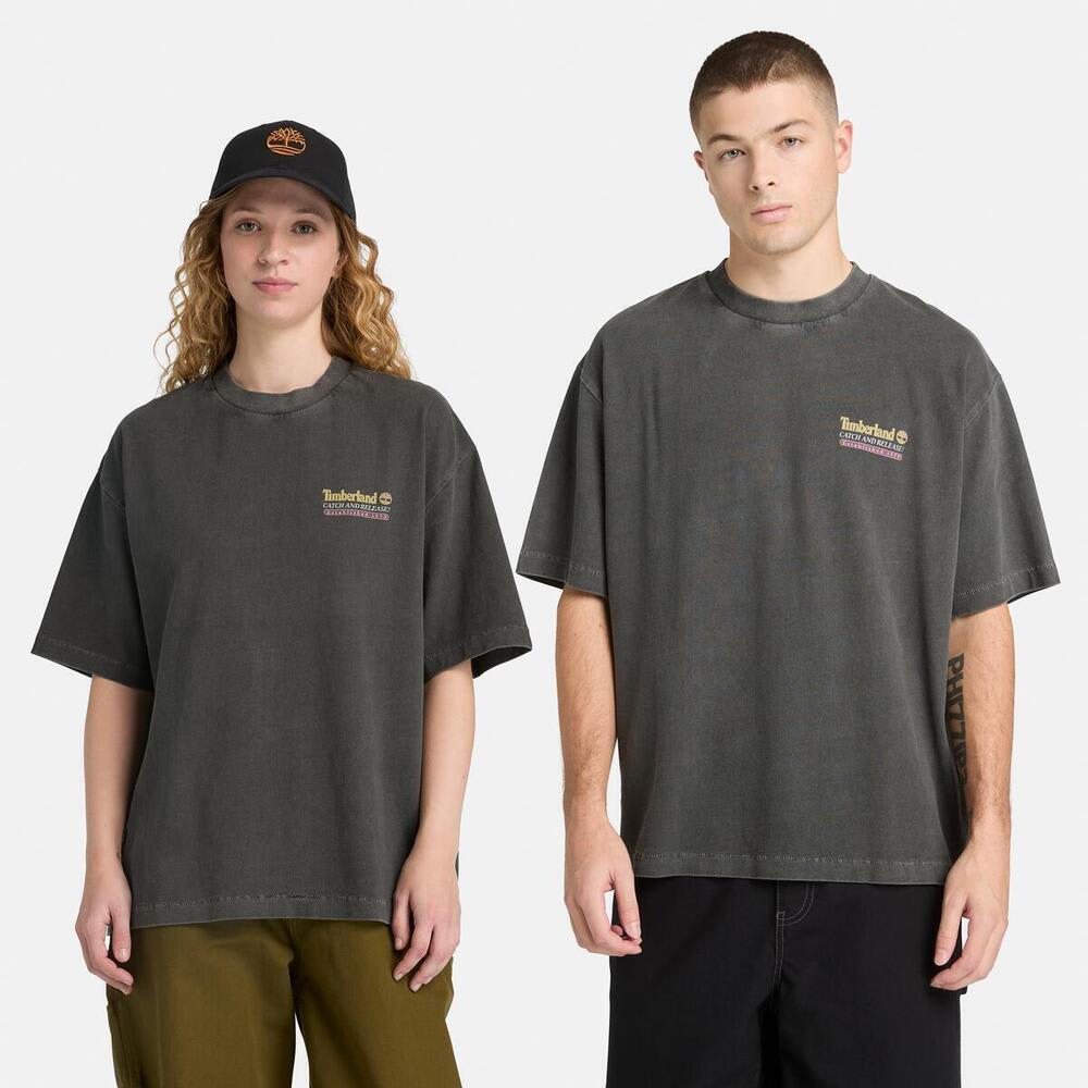 "フライ フィッシング" グラフィック 半袖 Tシャツ ユニセックス