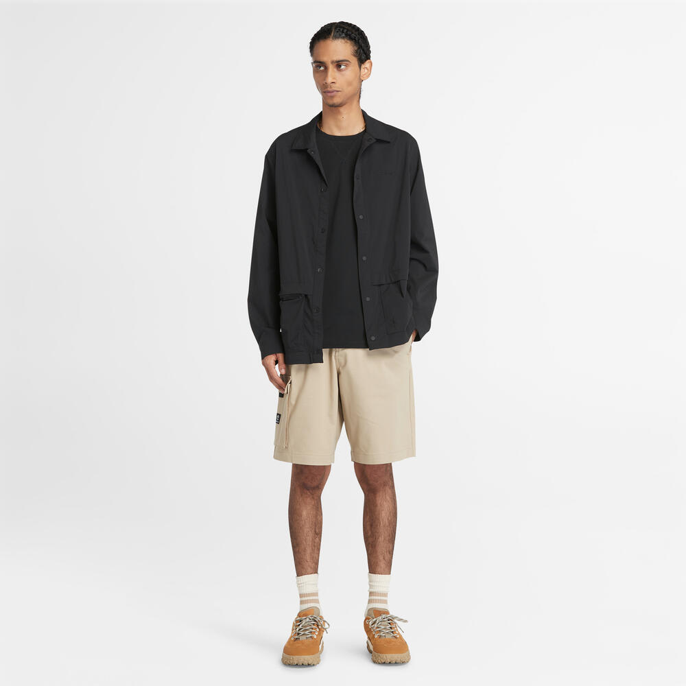 ストレッチ クイックドライ オーバーシャツ メンズ