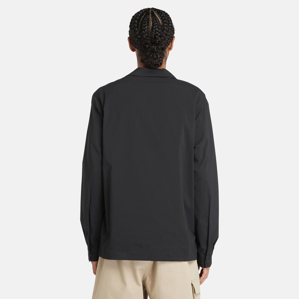 ストレッチ クイックドライ オーバーシャツ メンズ