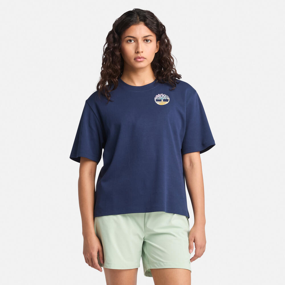 半袖 ティンバーフレッシュ&trade;　バック＆フロント グラフィック Tシャツ レディース