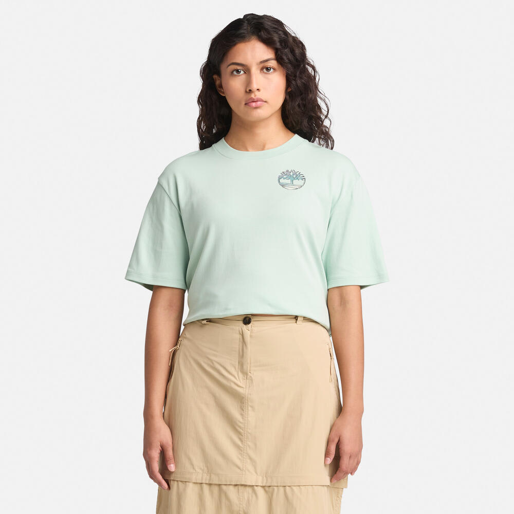 半袖 ティンバーフレッシュ&trade;　バック＆フロント グラフィック Tシャツ レディース
