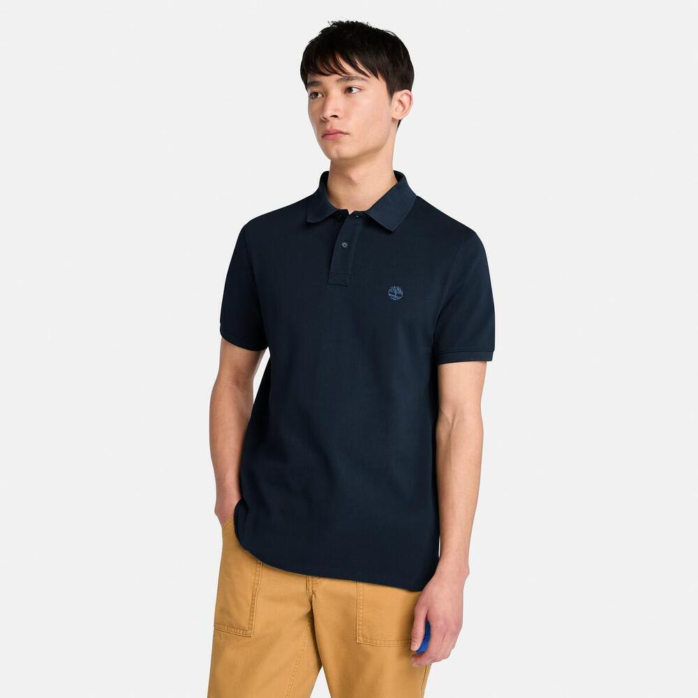 半袖 ピケ ポロシャツ メンズ