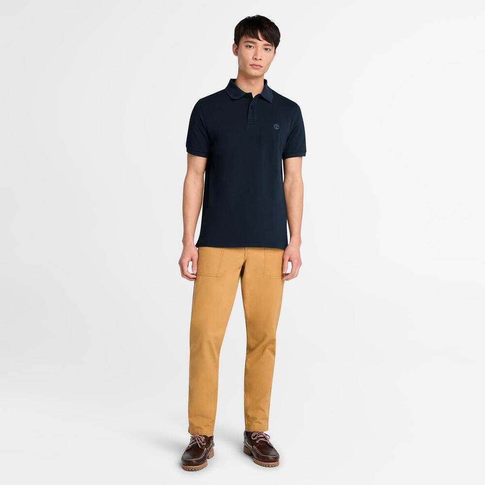 半袖 ピケ ポロシャツ メンズ