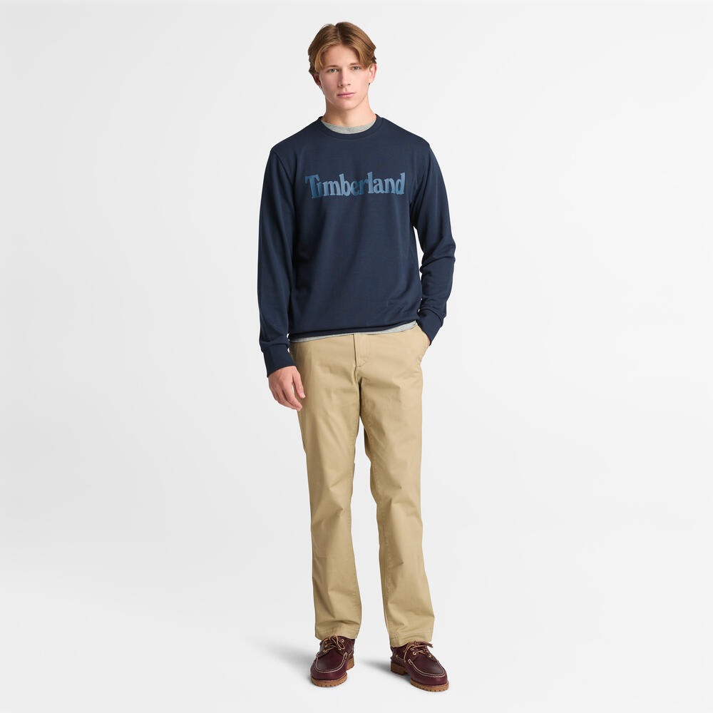 ワードマーク ロゴ ループバック クルーネック スウェットシャツ メンズ