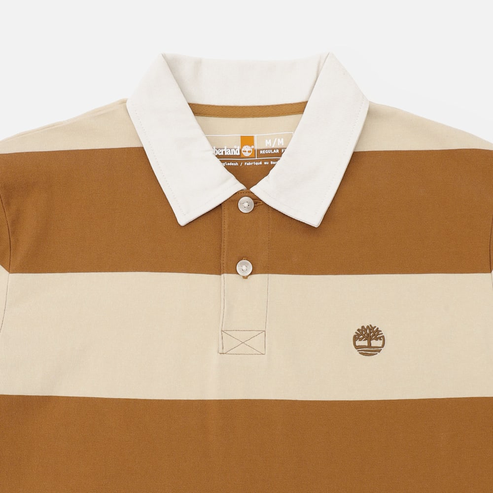 ラグビー ストライプ 半袖 ポロシャツ メンズ