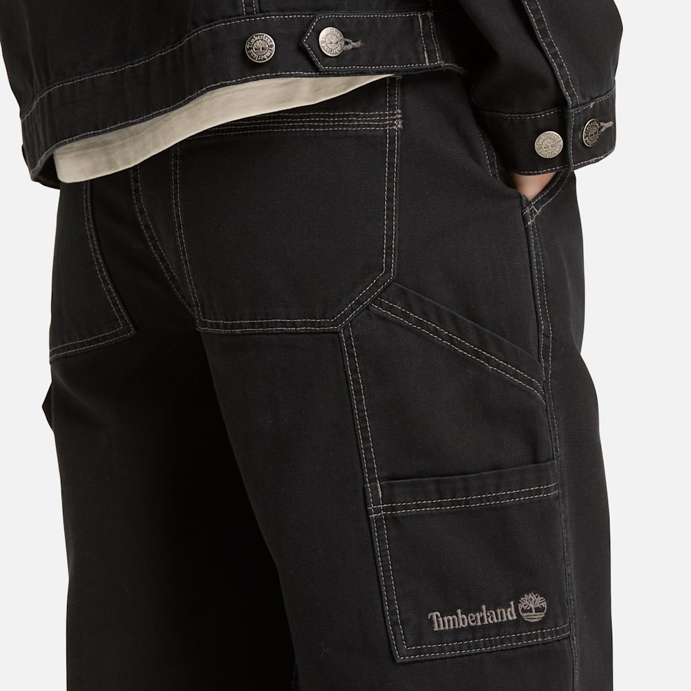 キャンバス ストレート パンツ レディース