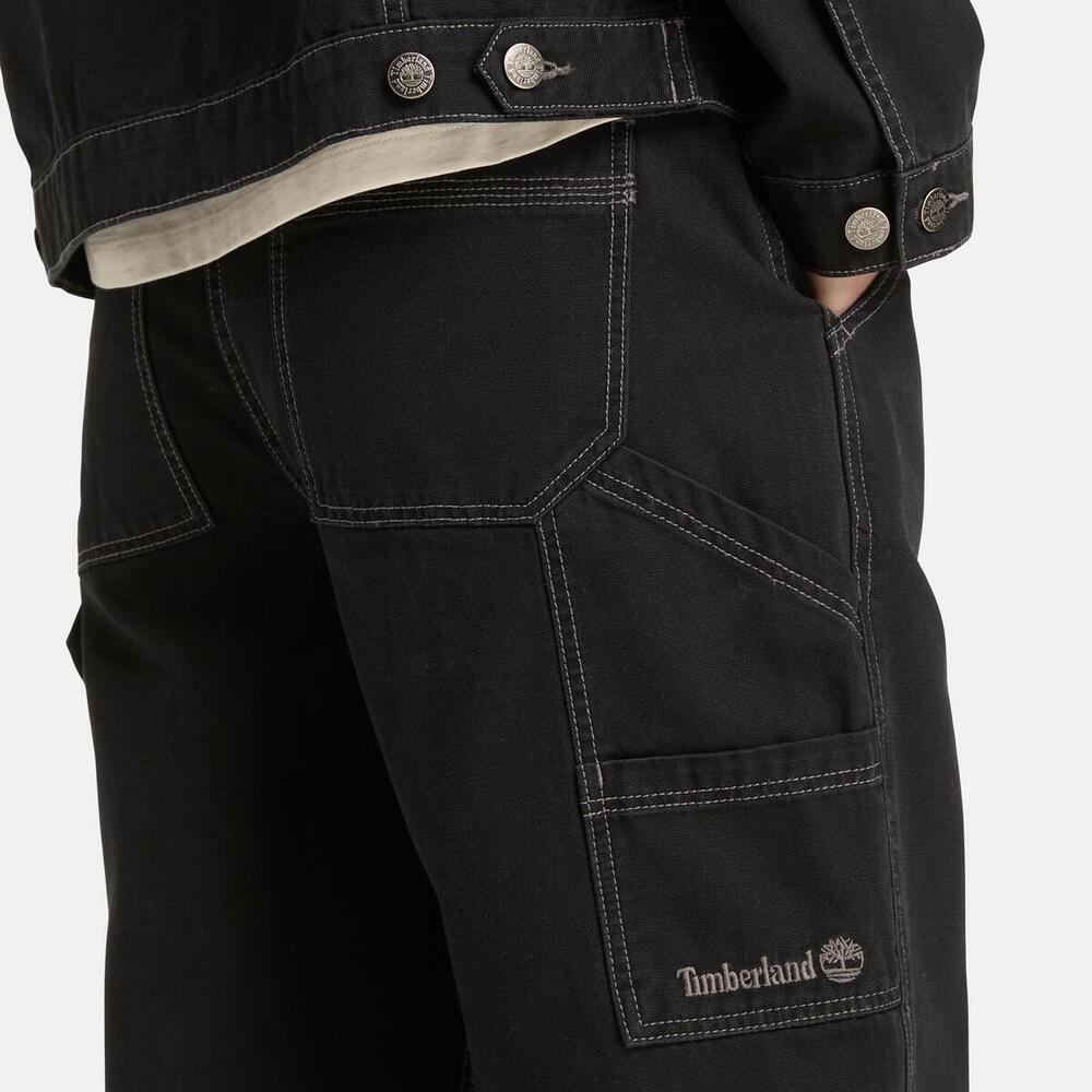 キャンバス ストレート パンツ レディース