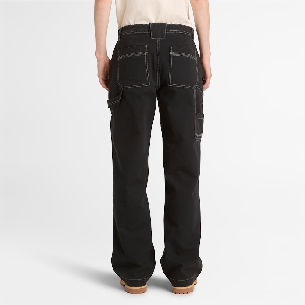 キャンバス ストレート パンツ レディース