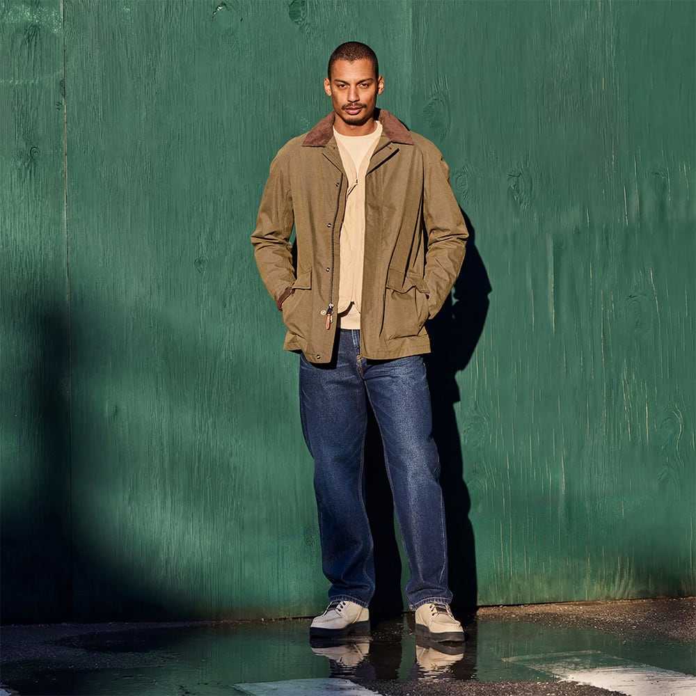 ウォータープルーフ バーン コート メンズ