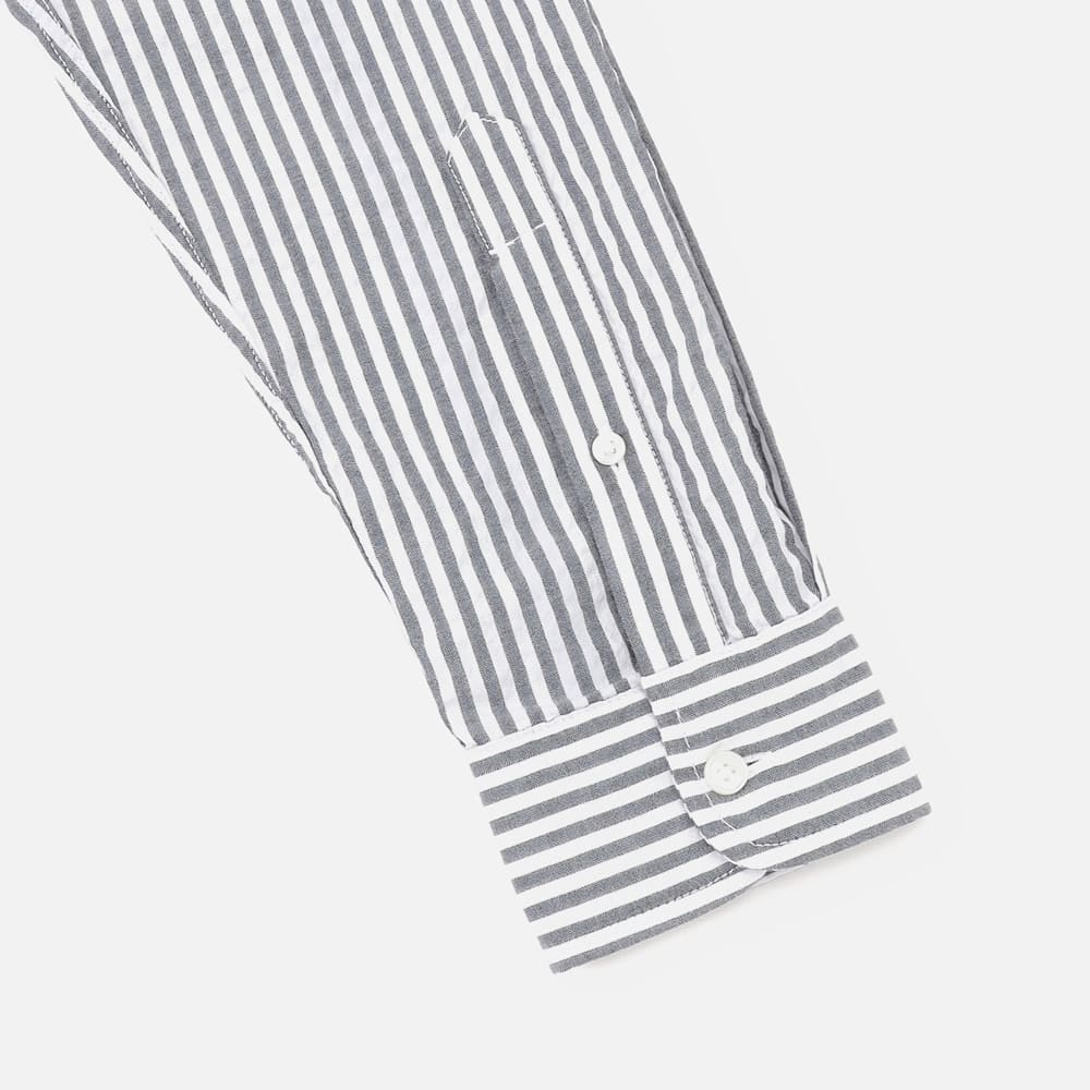 ストライプ シアサッカー 長袖 シャツ メンズ