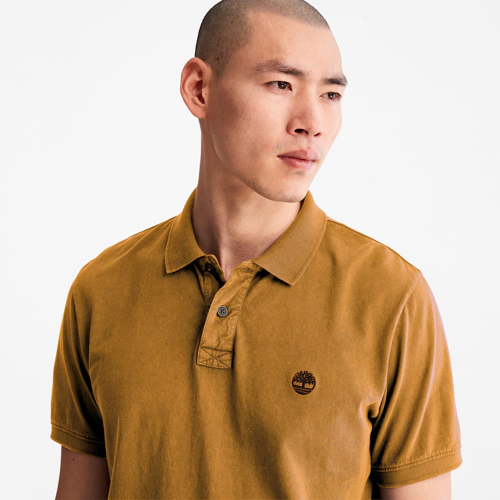 ウォッシュド 半袖 ポロシャツ メンズ