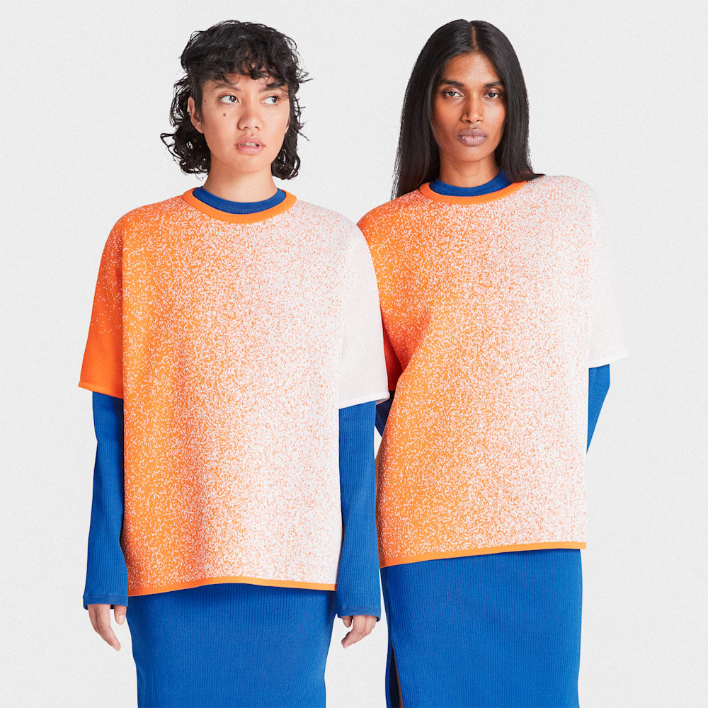 【Suzanne Oude Hengel x Timberland】 レディース 半袖 フューチャー73 ニット Tシャツ