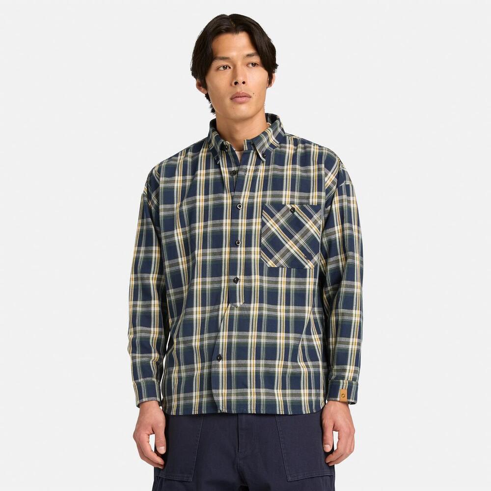 【TOKYO DESIGN COLLECTIVE】ヤーン ダイ プレイド 長袖 シャツ ユニセックス